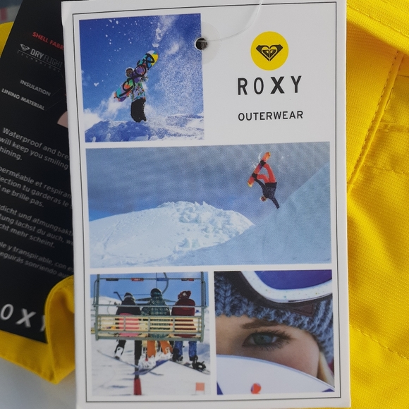 ROXY SYMBOL PNT SKI SNOWBOARD YELLOW PANTS - Picture 9 of 10